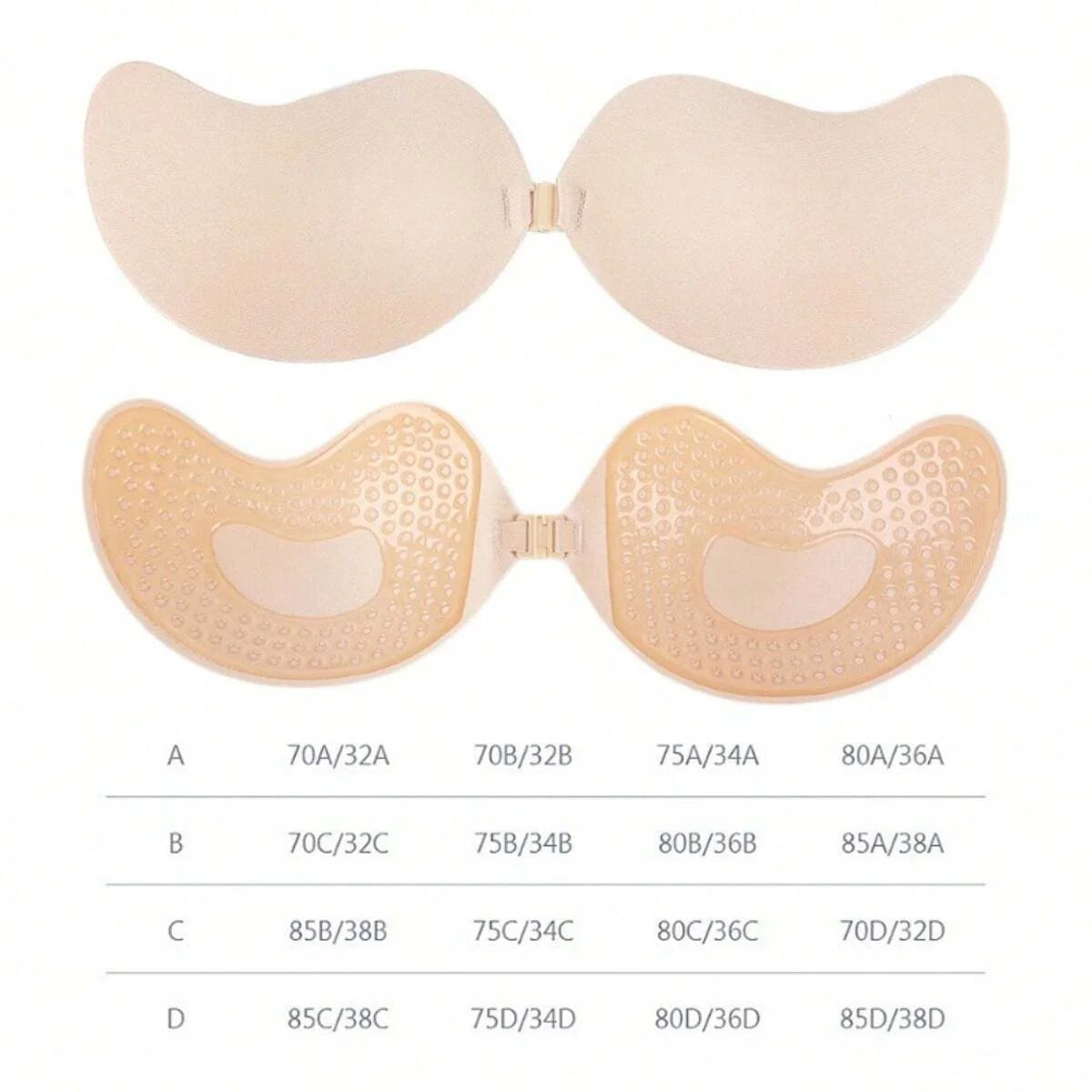 1Pair Women Invisible Underwear Silicone Mango Cup Non-Falling Off nubra Breast Patch