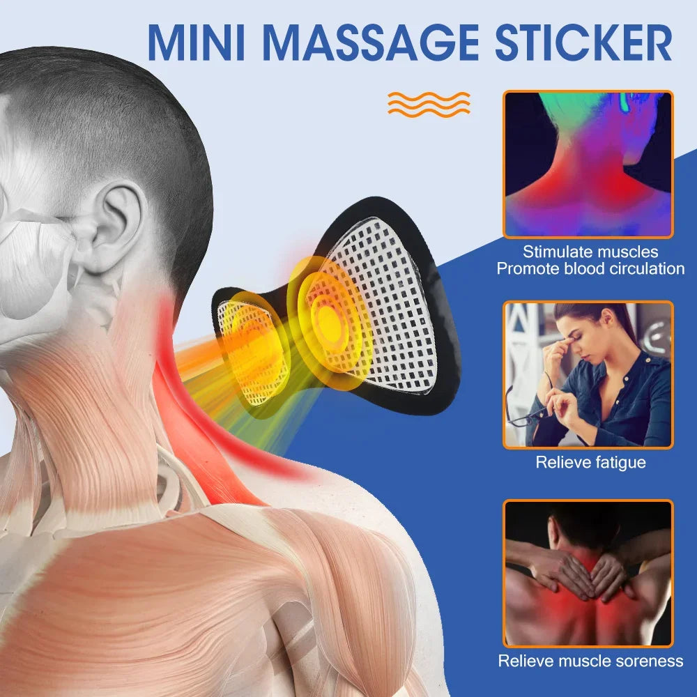 Electric Neck, Back Massager EMS Muscle Massage Stimulator Low Frequency