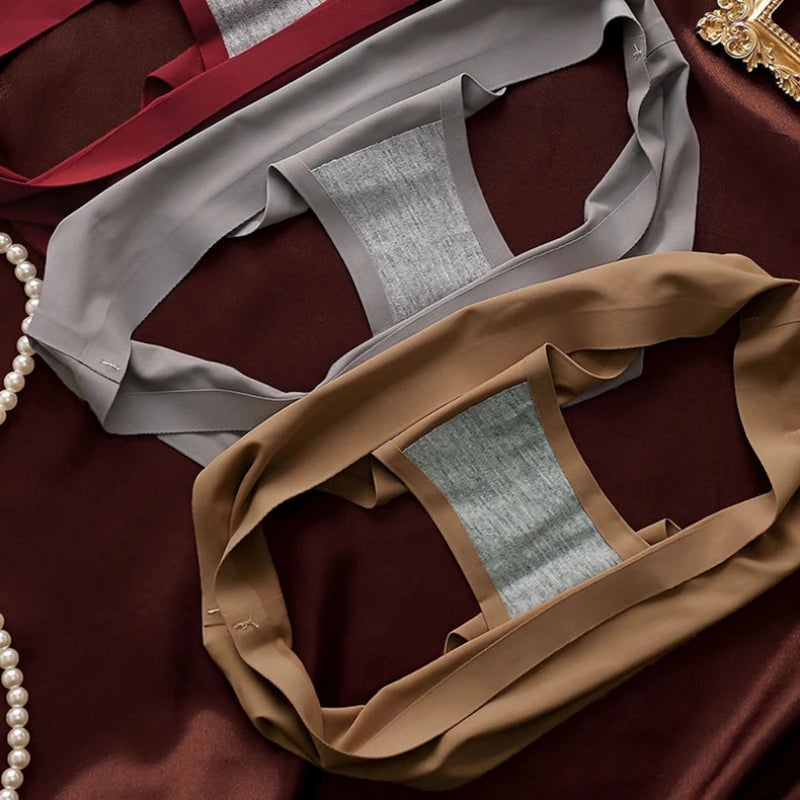 4PCS/Set Seamless Panties Women Sexy Underwear Ice Silk G-string Female Ultra-thin Briefs