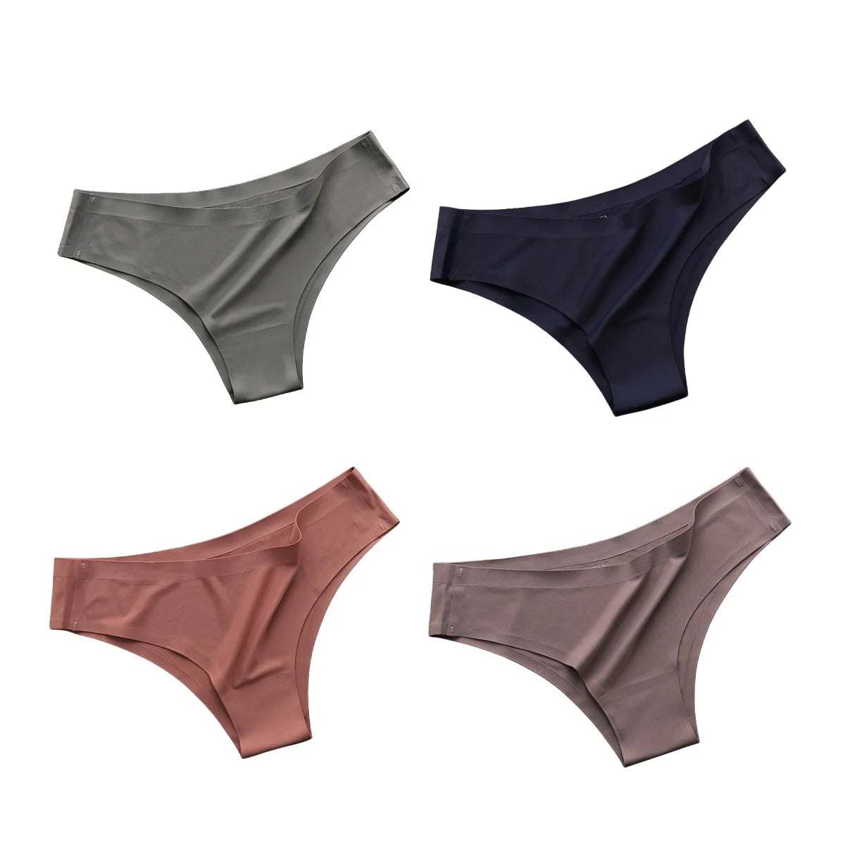 4PCS/Set Seamless Panties Women Sexy Underwear Ice Silk G-string Female Ultra-thin Briefs