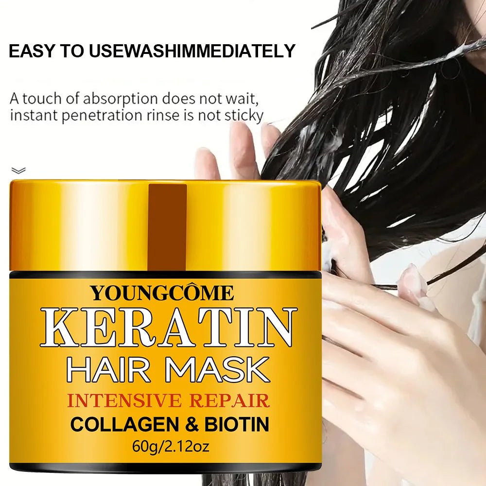 Hair Repairs Hair Mask Biotin Collagen Keratin Treatment Essential Oil