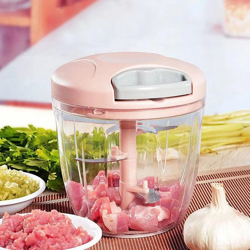 500/900ML Manual Meat Mincer Garlic Chopper Rotate Crusher Kitchen Cooking Accessories