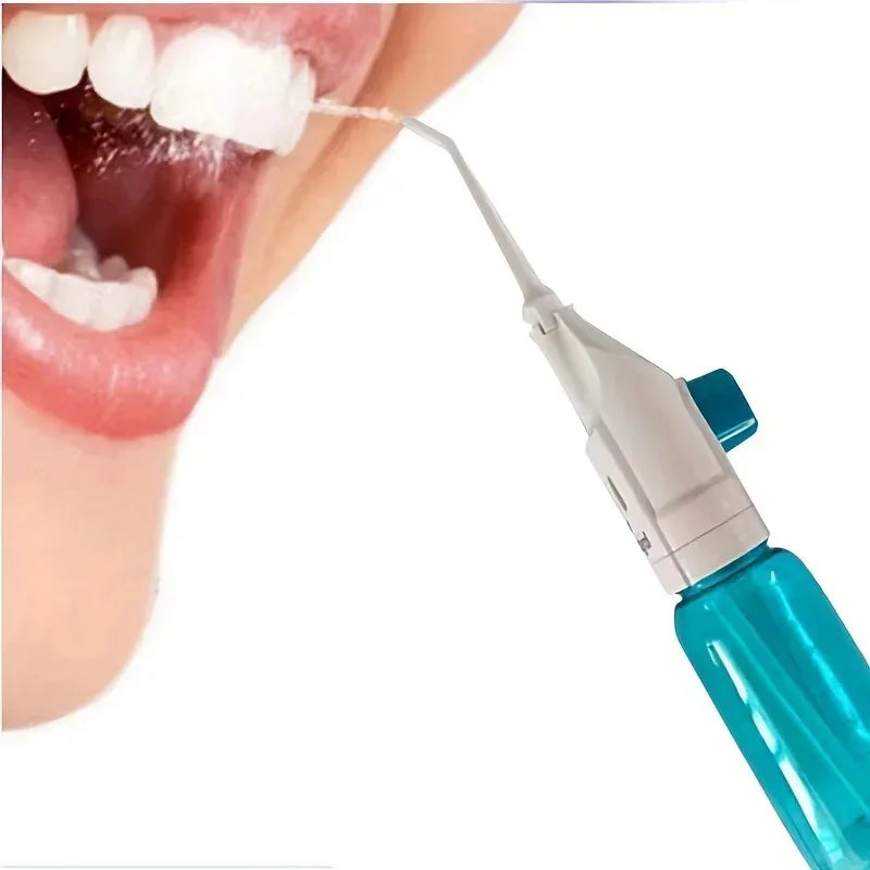 Portable Pressure Oral Irrigator - Water Flosser, Manual Toothpick