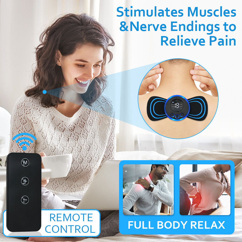 Electric Neck, Back Massager EMS Muscle Massage Stimulator Low Frequency