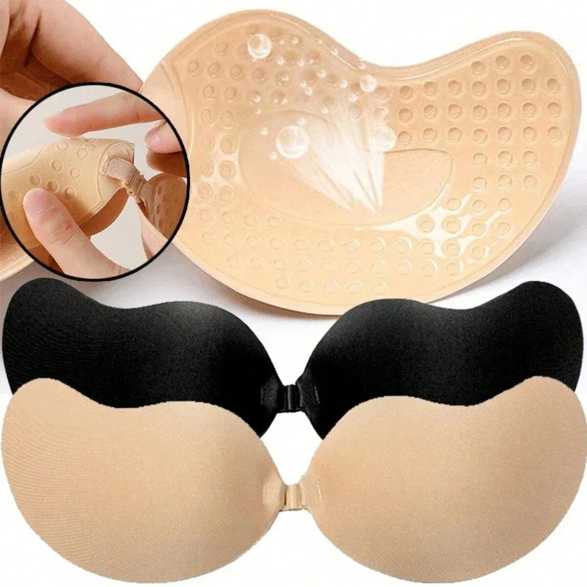 1Pair Women Invisible Underwear Silicone Mango Cup Non-Falling Off nubra Breast Patch