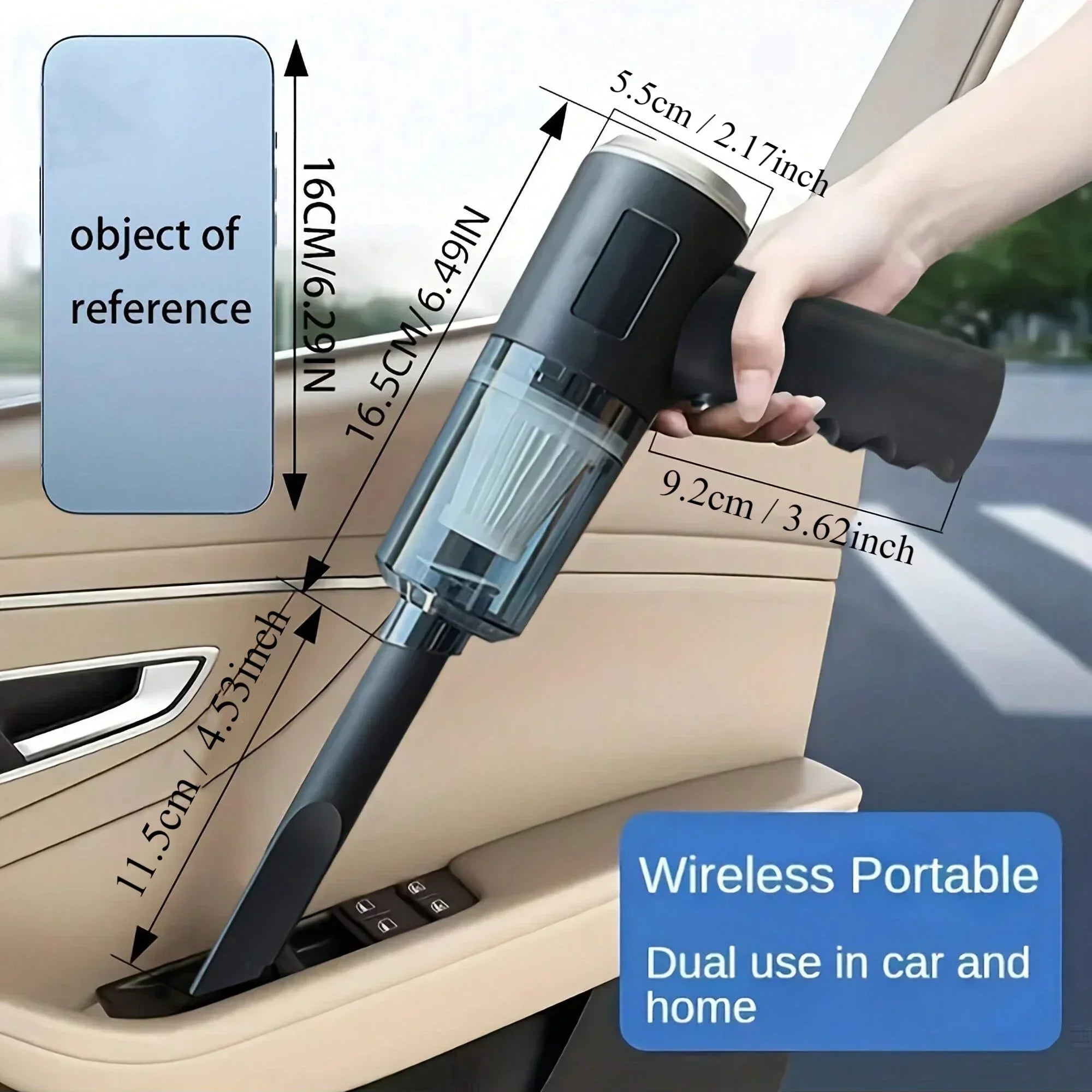 Dual Use Wireless Vacuum Cleaner for Home and Car 120W High Power