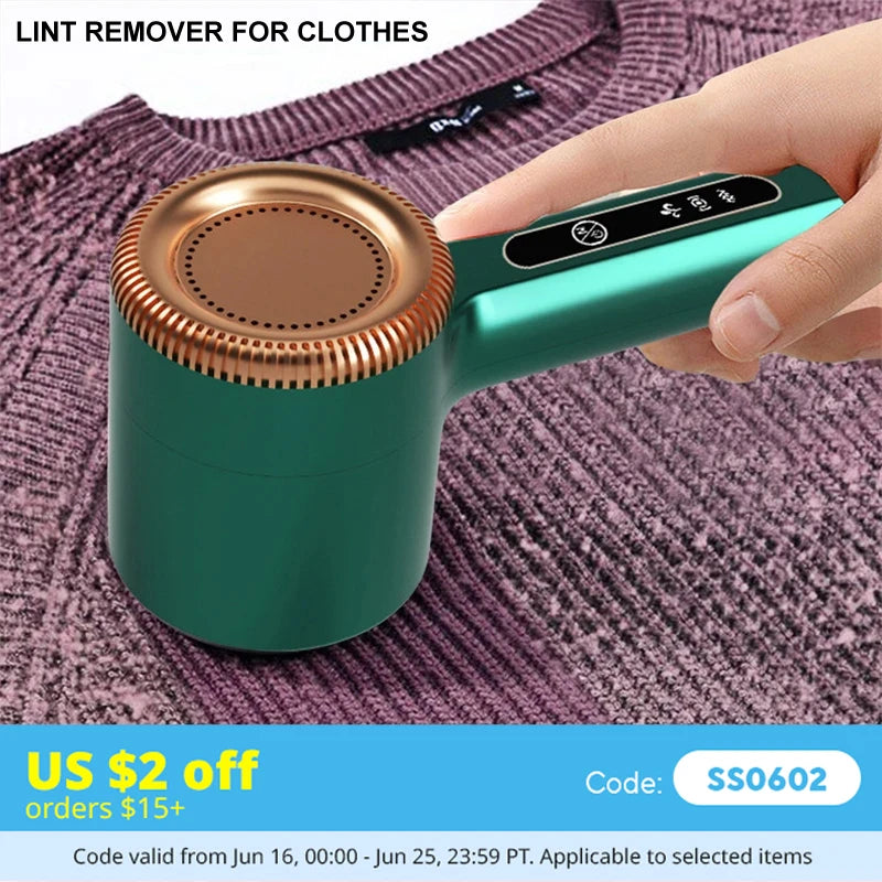 USB Electric Rechargeable Lint, Hair Remover For Clothes