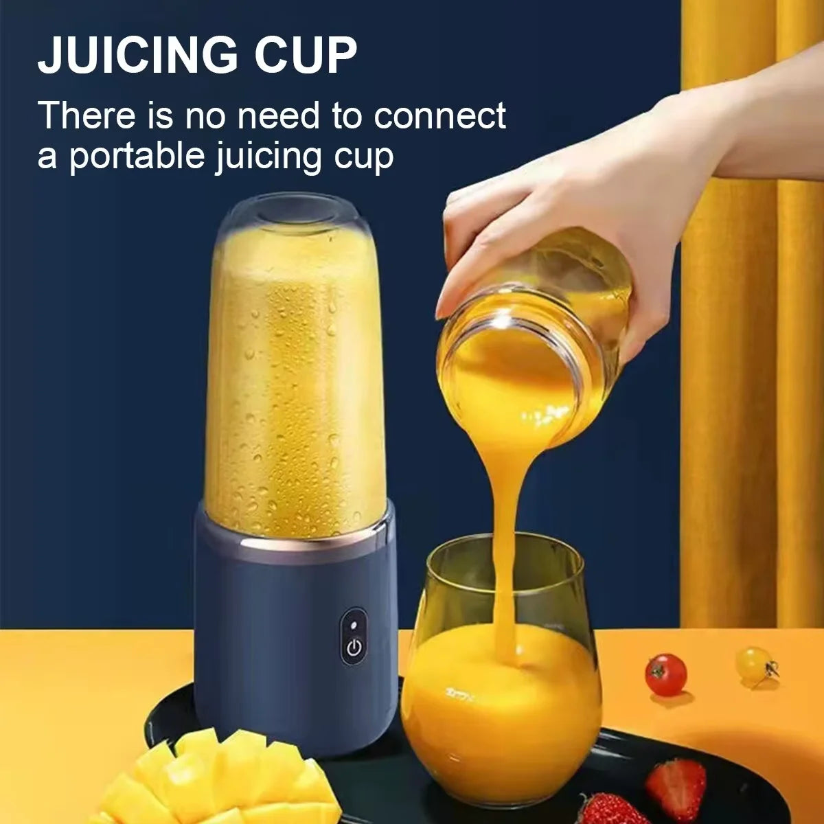 USB Personal Mini Juicer Double Cup Portable Handheld Travel Blender