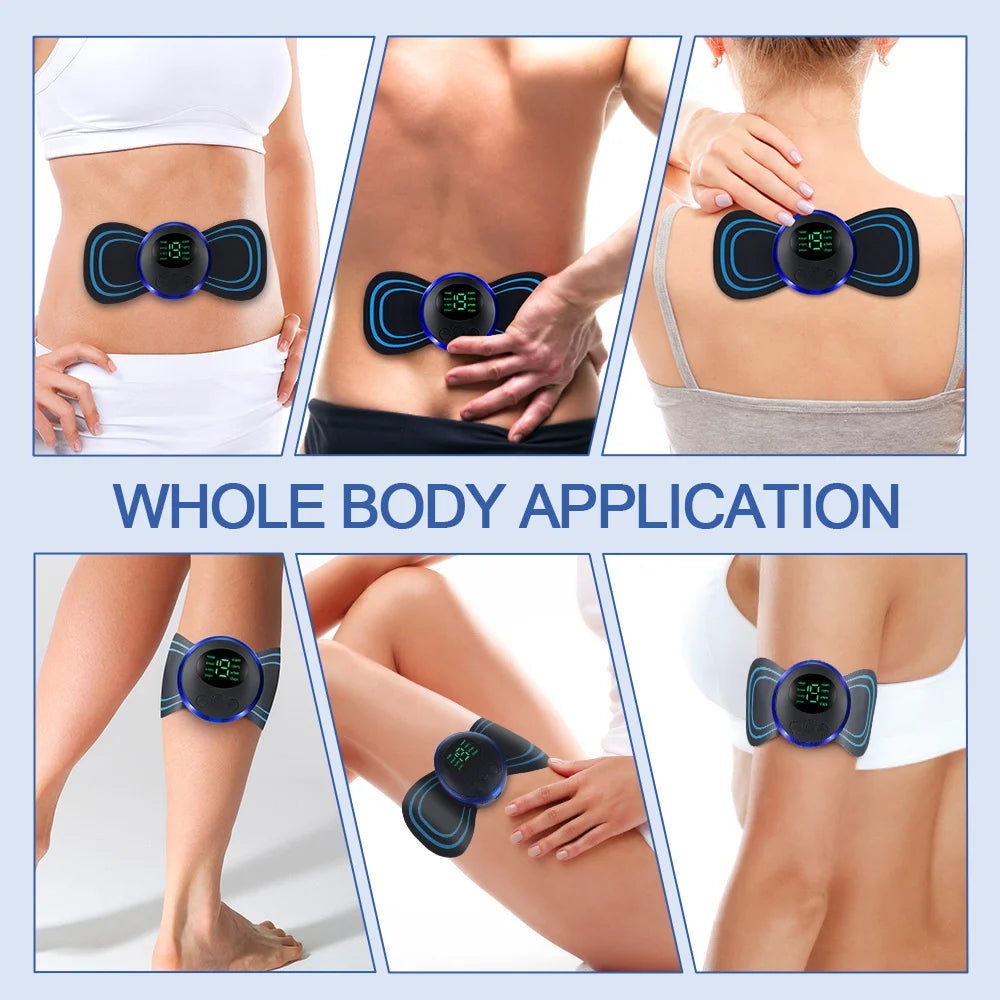 Electric Neck, Back Massager EMS Muscle Massage Stimulator Low Frequency