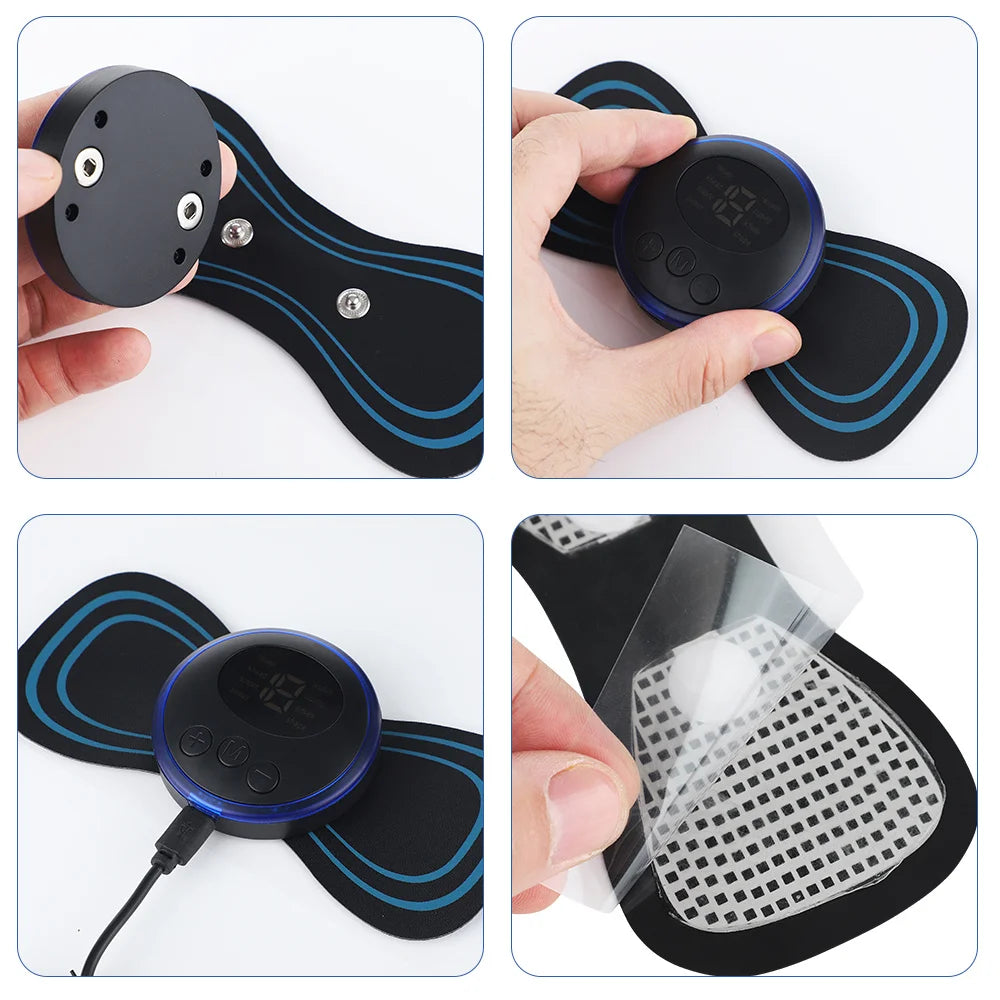 Electric Neck, Back Massager EMS Muscle Massage Stimulator Low Frequency