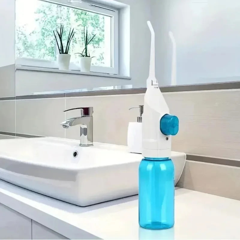 Portable Pressure Oral Irrigator - Water Flosser, Manual Toothpick
