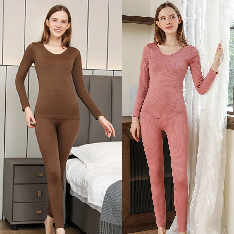 1 Set Warm Thermal Underwear Sexy Ladies Intimates Long Johns Shaping Clothes