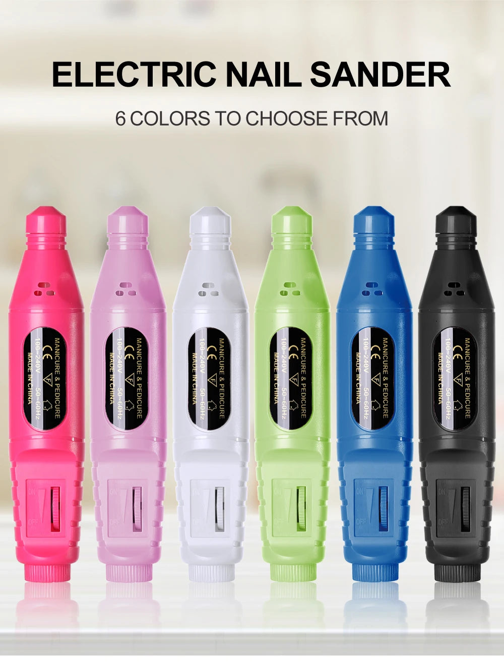 LINMANDA 6 In 1 Portable Electric Nail Drills Kit Remove Polisher Manicure Pen Tools Machine