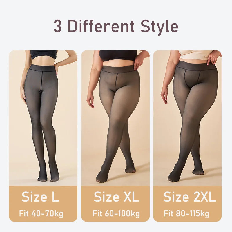 Thick Thermal Tights Stockings Women Warm Winter Sexy Translucent Pantyhose Leggings
