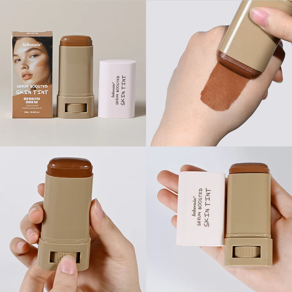 Face Skin Tint Stick Waterproof Nourishing Solid Tinted Serum Foundation