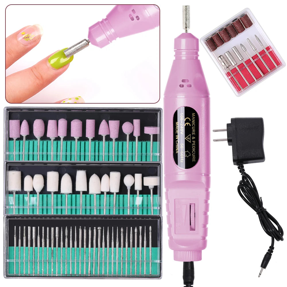 LINMANDA 6 In 1 Portable Electric Nail Drills Kit Remove Polisher Manicure Pen Tools Machine