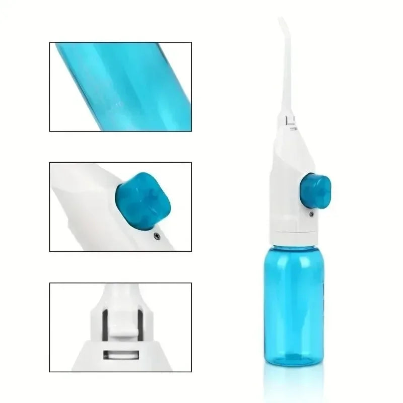 Portable Pressure Oral Irrigator - Water Flosser, Manual Toothpick