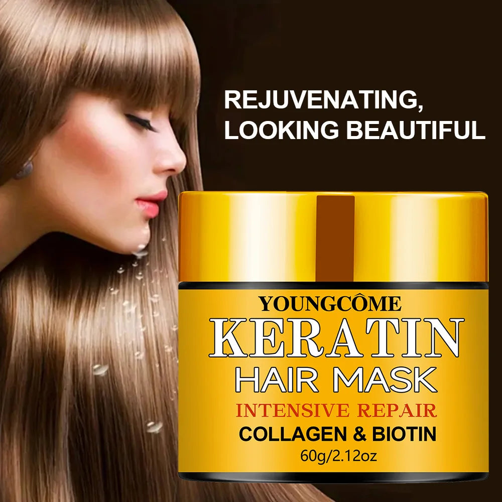 Hair Repairs Hair Mask Biotin Collagen Keratin Treatment Essential Oil