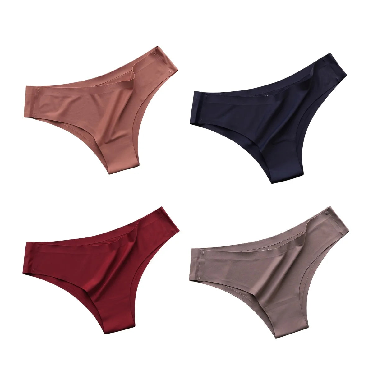 4PCS/Set Seamless Panties Women Sexy Underwear Ice Silk G-string Female Ultra-thin Briefs