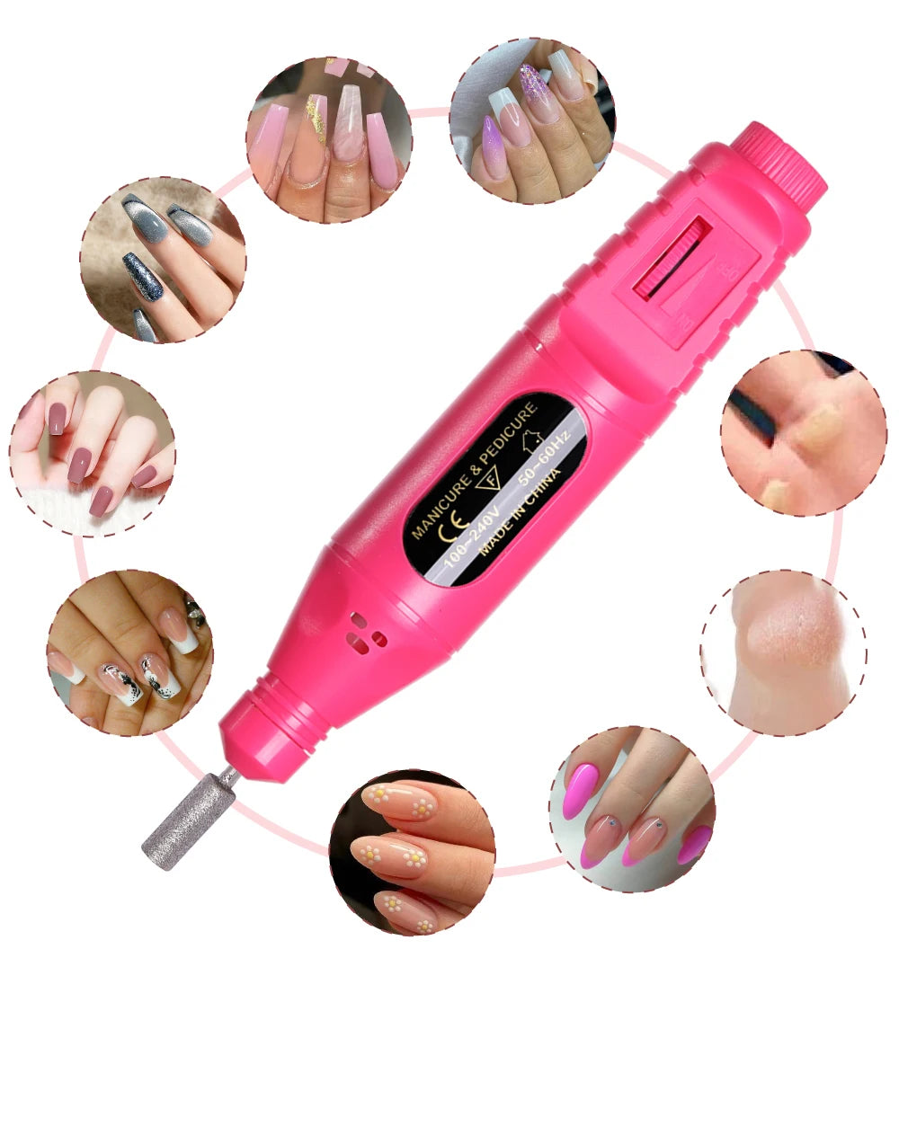 LINMANDA 6 In 1 Portable Electric Nail Drills Kit Remove Polisher Manicure Pen Tools Machine