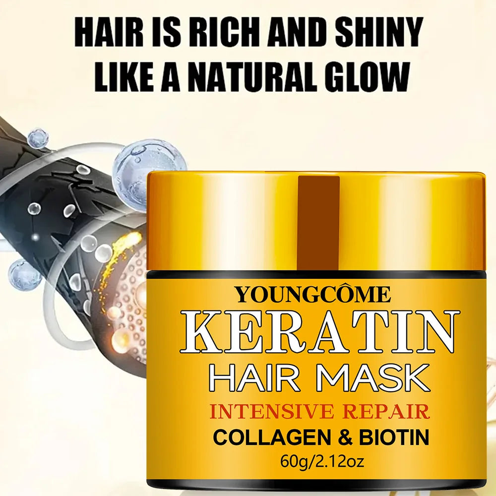 Hair Repairs Hair Mask Biotin Collagen Keratin Treatment Essential Oil