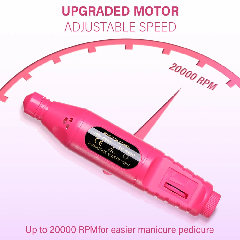 LINMANDA 6 In 1 Portable Electric Nail Drills Kit Remove Polisher Manicure Pen Tools Machine