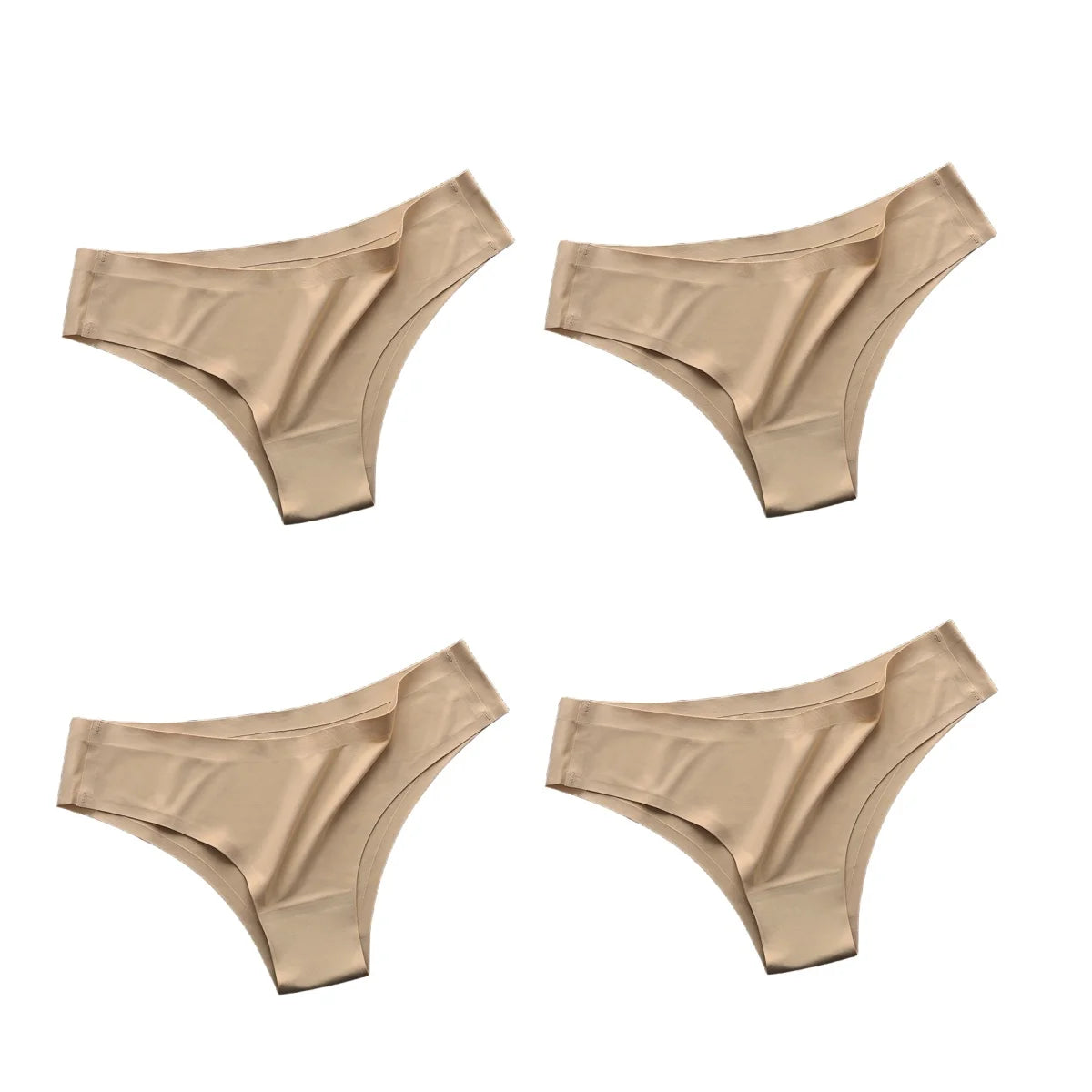 4PCS/Set Seamless Panties Women Sexy Underwear Ice Silk G-string Female Ultra-thin Briefs