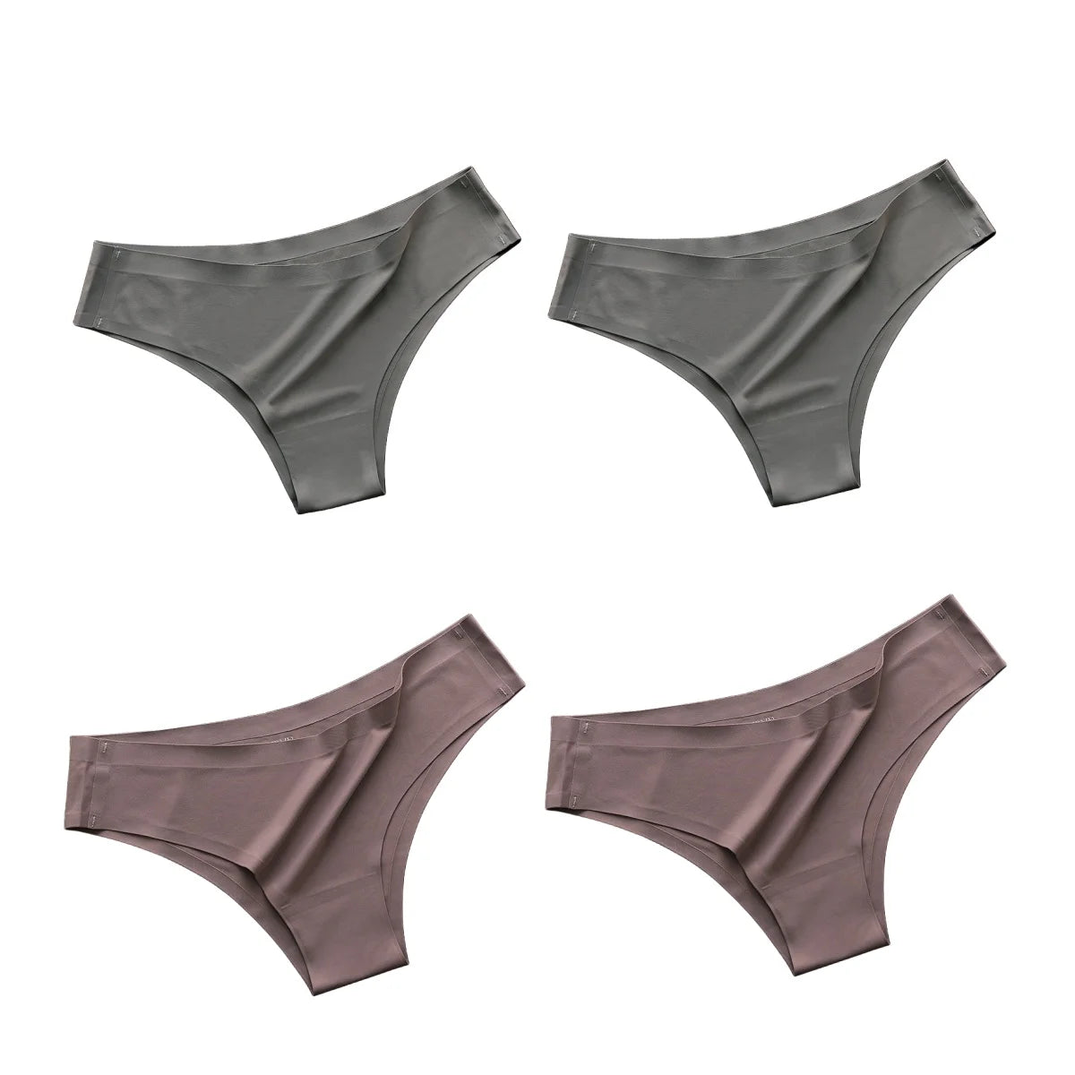 4PCS/Set Seamless Panties Women Sexy Underwear Ice Silk G-string Female Ultra-thin Briefs